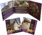 Cyprus euro coins in a three-ply brochure